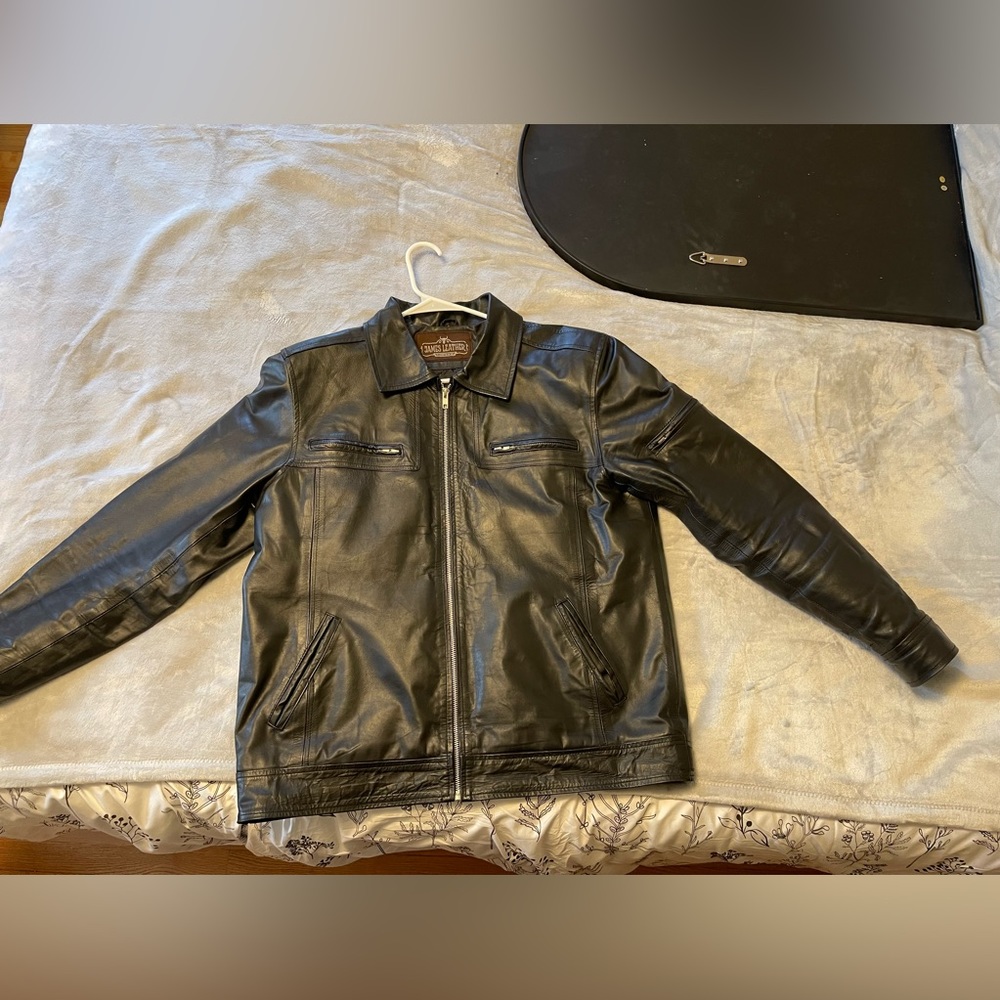 Official James Leather - Motorcycle Jacket - Size L